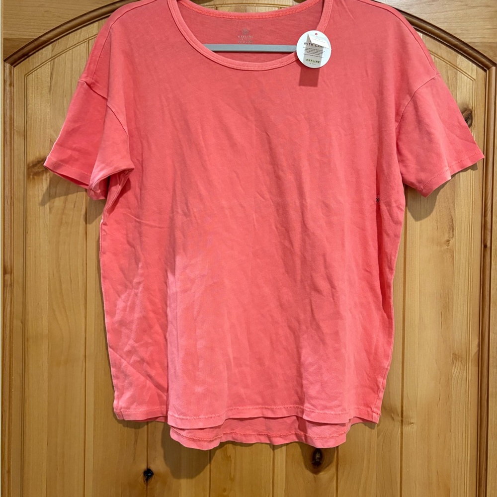 Aerie Coral Short Sleeve Tee